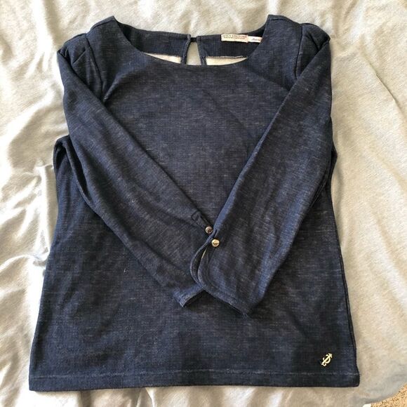 Juicy Couture Tops - Juicy Couture navy blue shirt